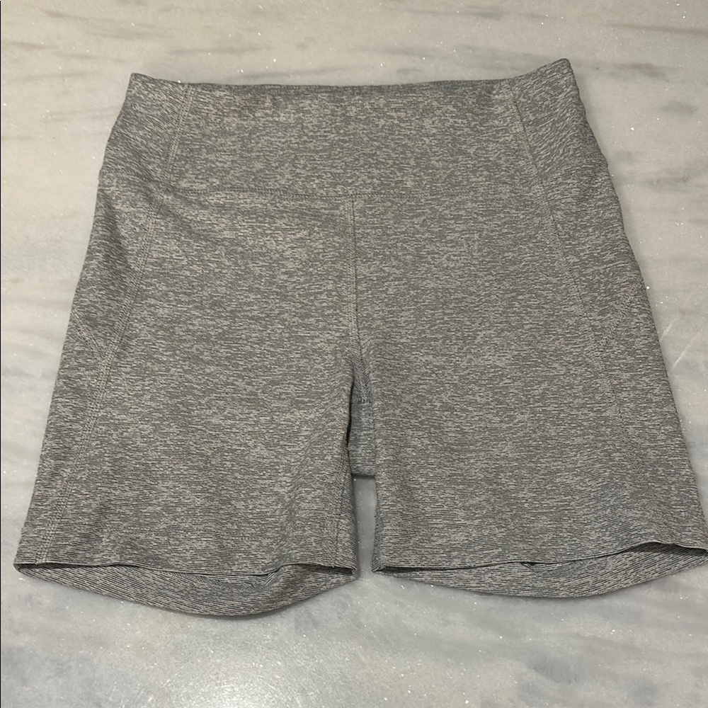 Outdoor Voices Gray Bike Shorts with Compression Fit